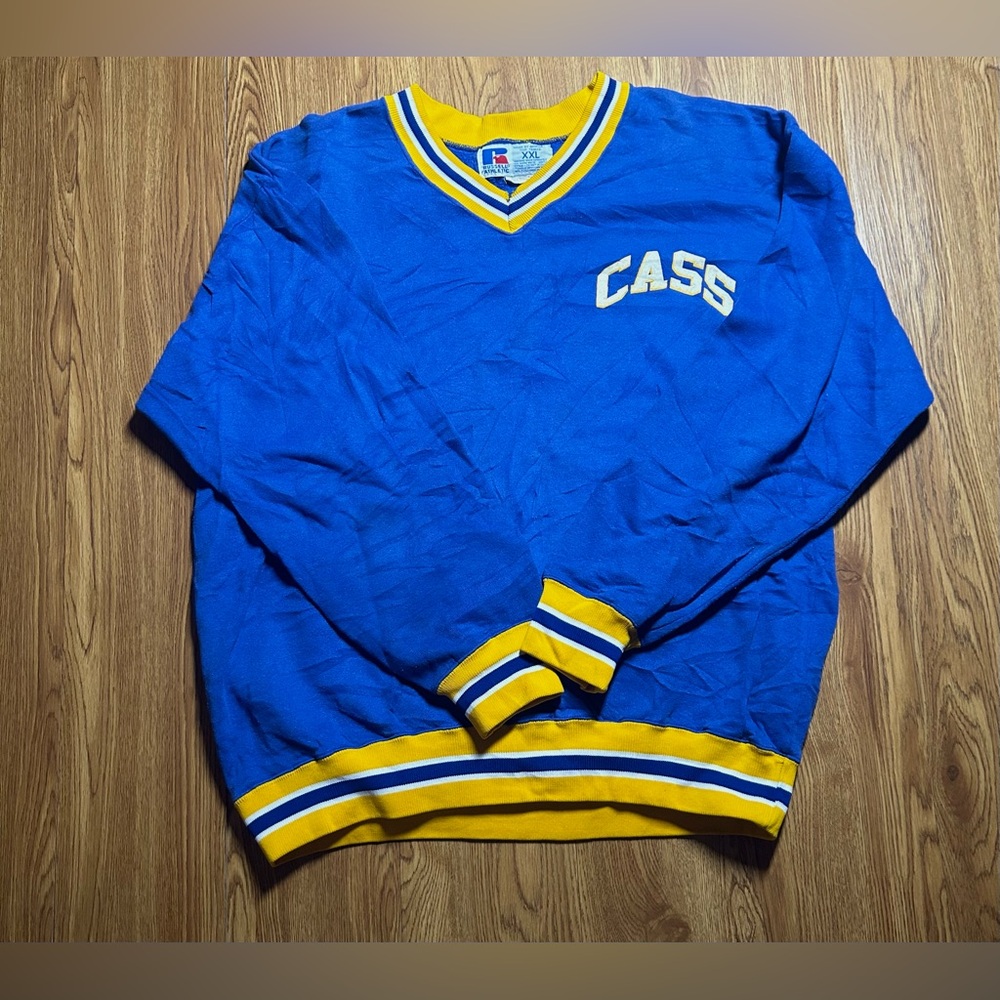 Russell Sports Athletic Sweatshirt Blue Cass Vintage Sweatshirt Xxl